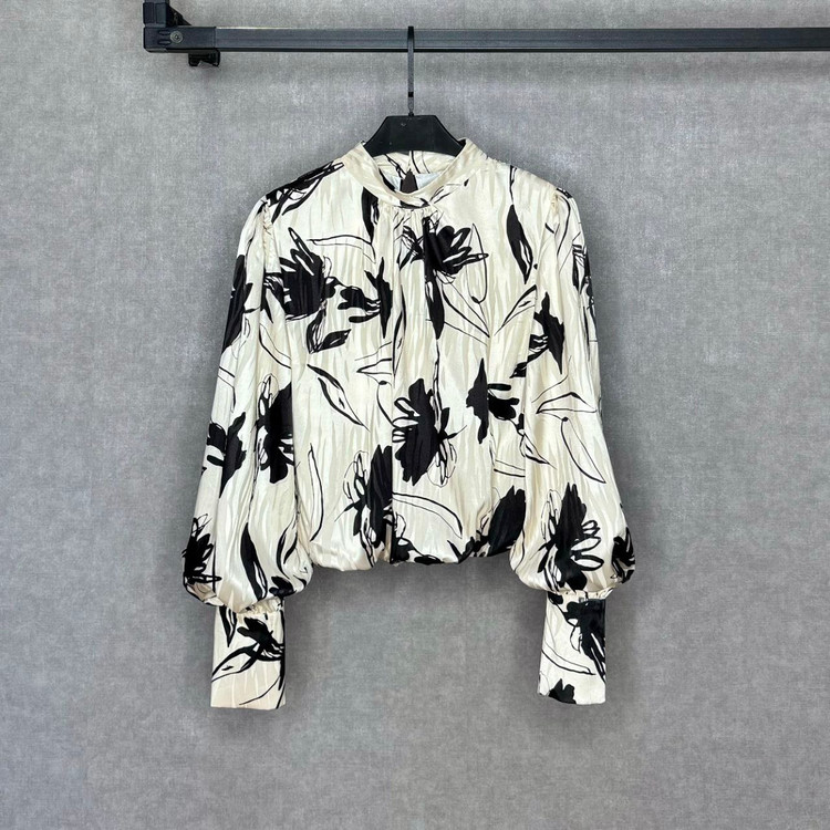 شونیز طرحدار مهمانی طرح برگ تک رنگ کوتاه پایین شومیز کش میخوره