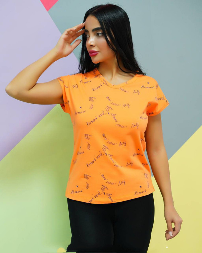 تیشرت یقه هفت چاپی