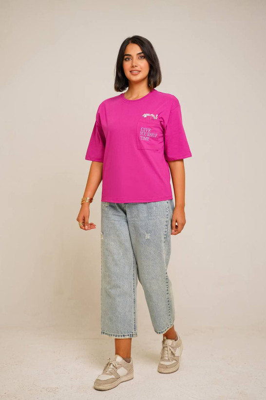 تیشرت پنبه ای زنانه راحتی