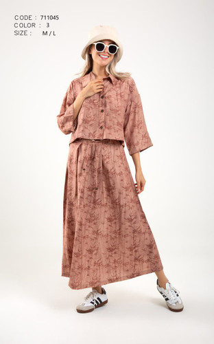 ست شومیز دامن لینن ژاکارد