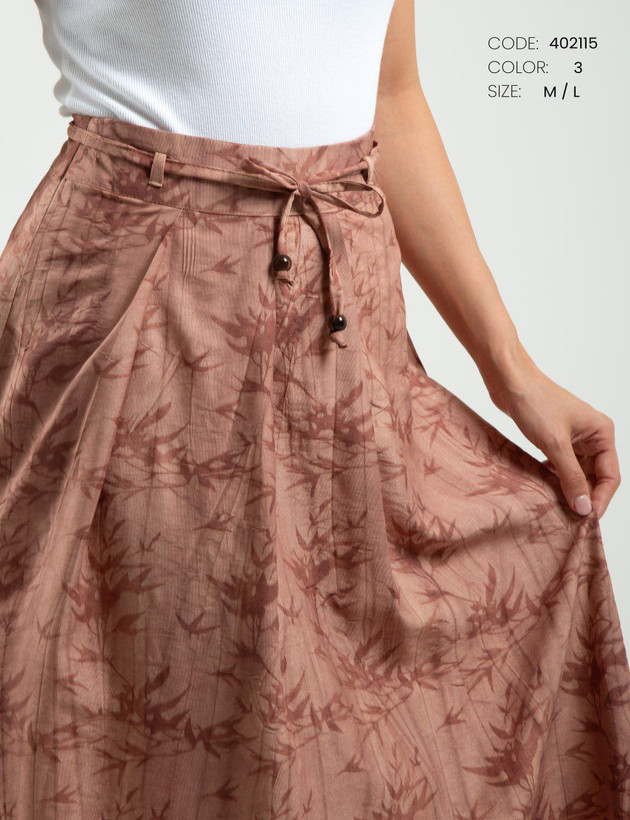 دامن زنانه لینن آجری