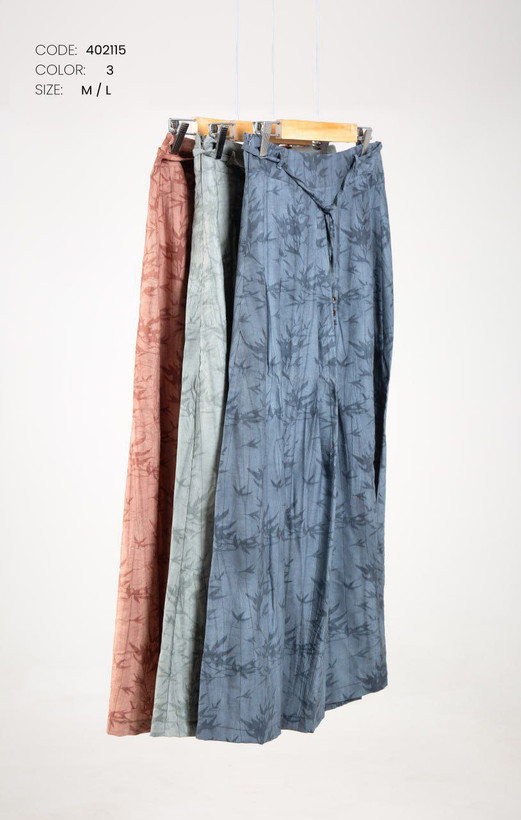 دامن زنانه لینن رنگهای آجری طوسی سورمه ای