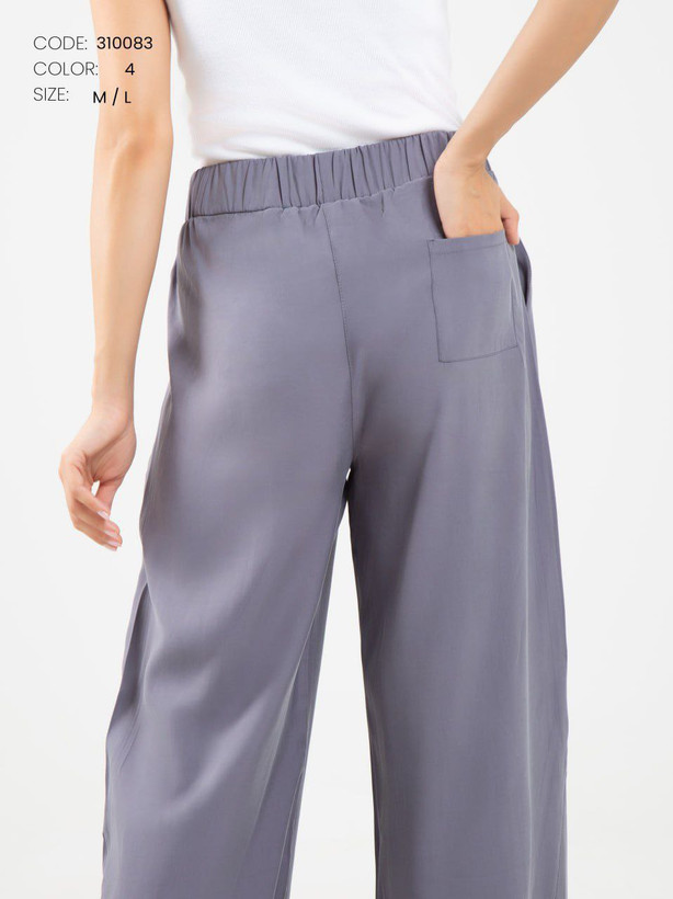 شلوار لش و ریزشی تابستانه خنک رنگ طوسی