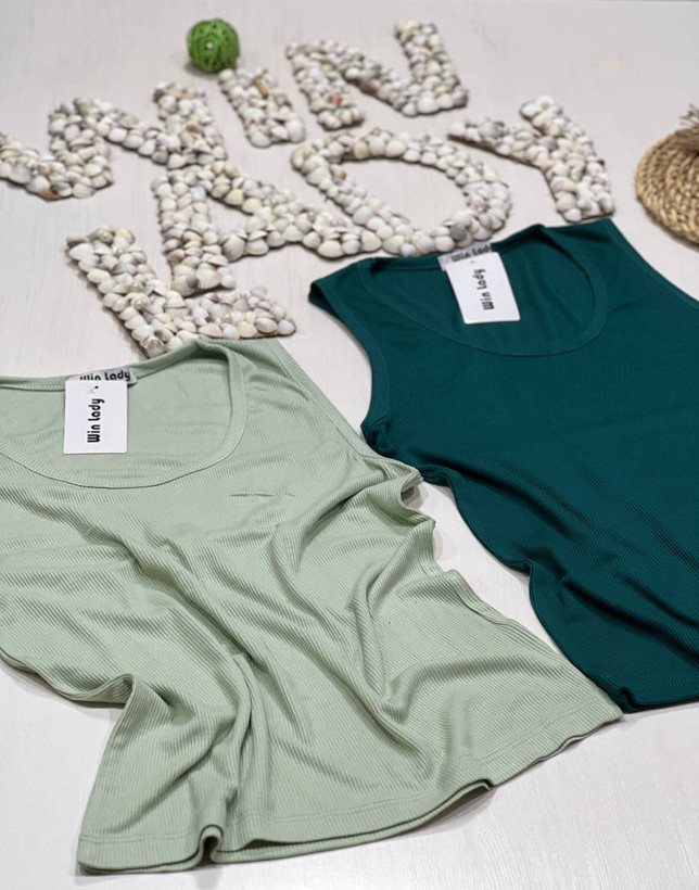 تاپ حلقه ای زنانه جنس فانریپ پنبه خنک و تابستانی