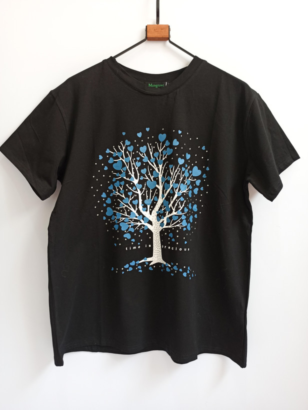 تیشرت زنانه وارداتی پنبه خارجی رنگ مشکی