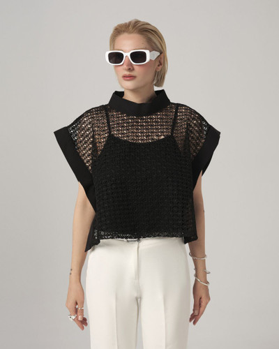 شومیز زنانه مهمانی گیپور فری سایز