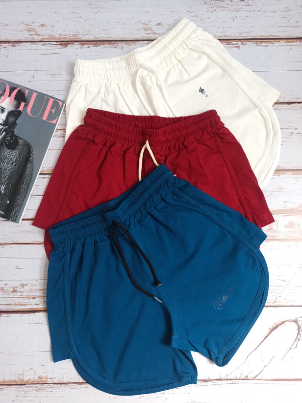 شورتک زنانه نخ پنبه بغل هلال