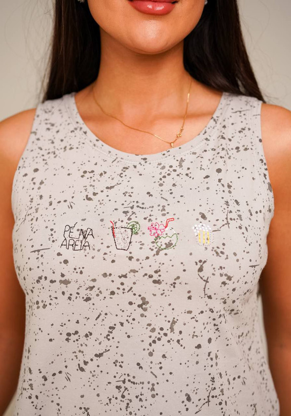 تاپ زنانه حلقه ای سایز 38 تا 42 با گلدوزی ظریف