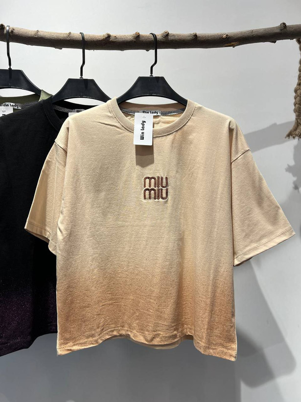 تیشرت باکسی زنانه فری سایزرنگ کرم