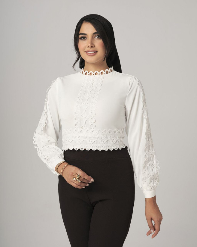 شومیز کراپ زنانه مناسب مهمانی