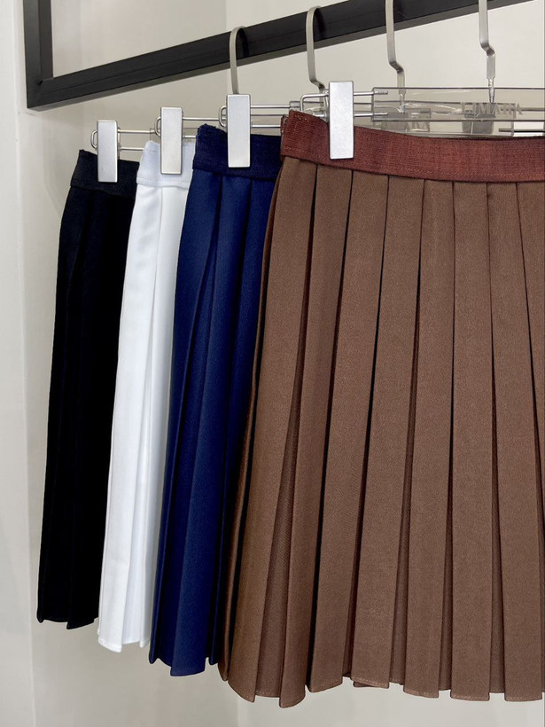 دامن پلیسه مازارتی کوتاه دخترونه رنگ سفید