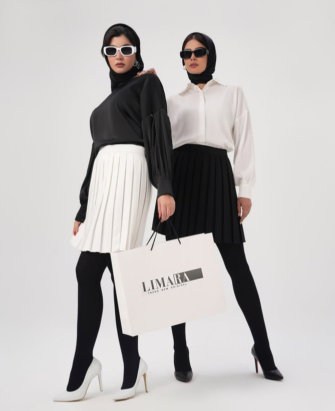 دامن کوتاه پلیسه مازارتی زنانه رنگ قهوه ای