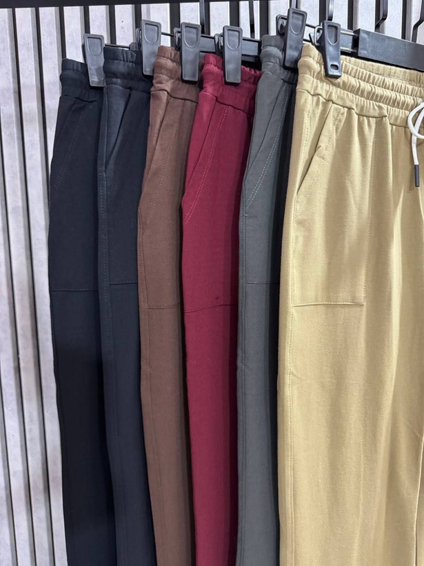 رنگبندی شلوار پنبه ای راحتی زنانه قد 100 کمر کشی