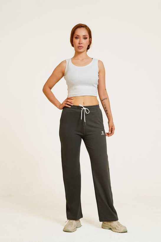 شلوار نیم پنبه ای زنانه رنگ زغالب