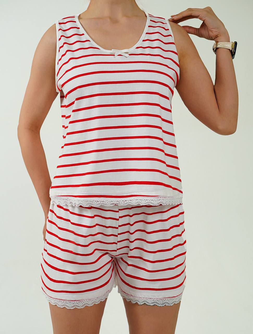 ست تاپ شورت زنانه پنبه ای